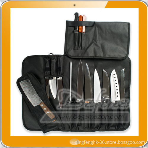 Portable 10 Compartment Knife Bag Organizer Chef Knife Case